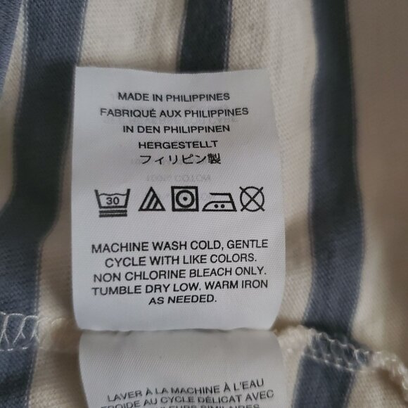 J. Crew Crewcuts Kids Girls Striped Asymmetrical Peplum Long Sleeve Top Size 8 - Picture 9 of 13